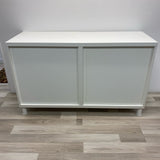 Solid White 2 door Adjustable Shelves Cabinet