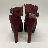 Colin Stuart Size 7.5 Burgundy Cut Out High Heel Shoes