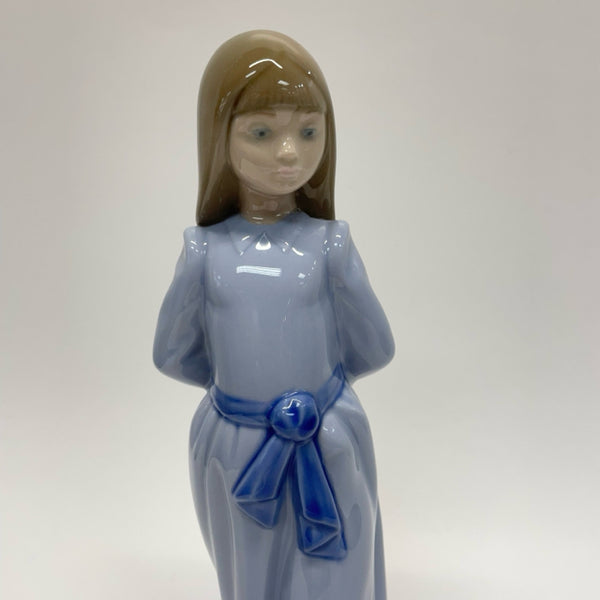 Nao By LLadro Figurine Girl in Blue Dress