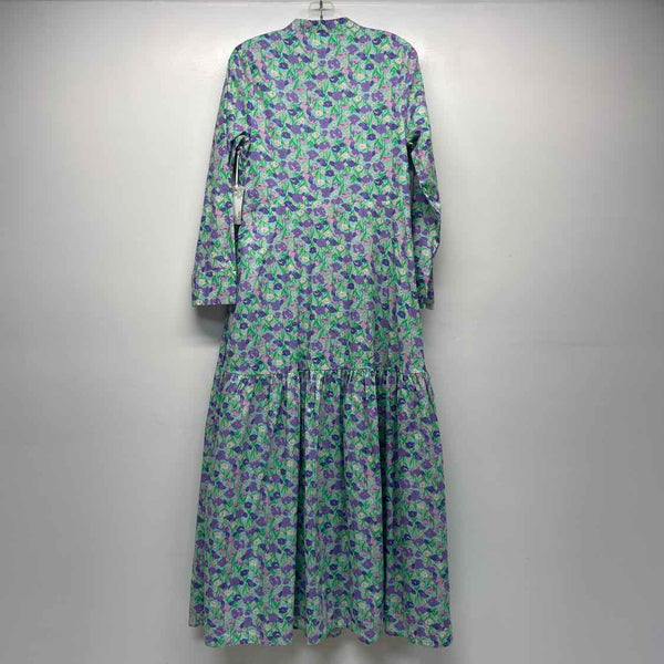 Hyacinth House Size M Women's Green-Purple Floral Maxi Dress