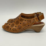 Pikolinos Size 37-7 Women's Brown Cut Out Heel Shoes