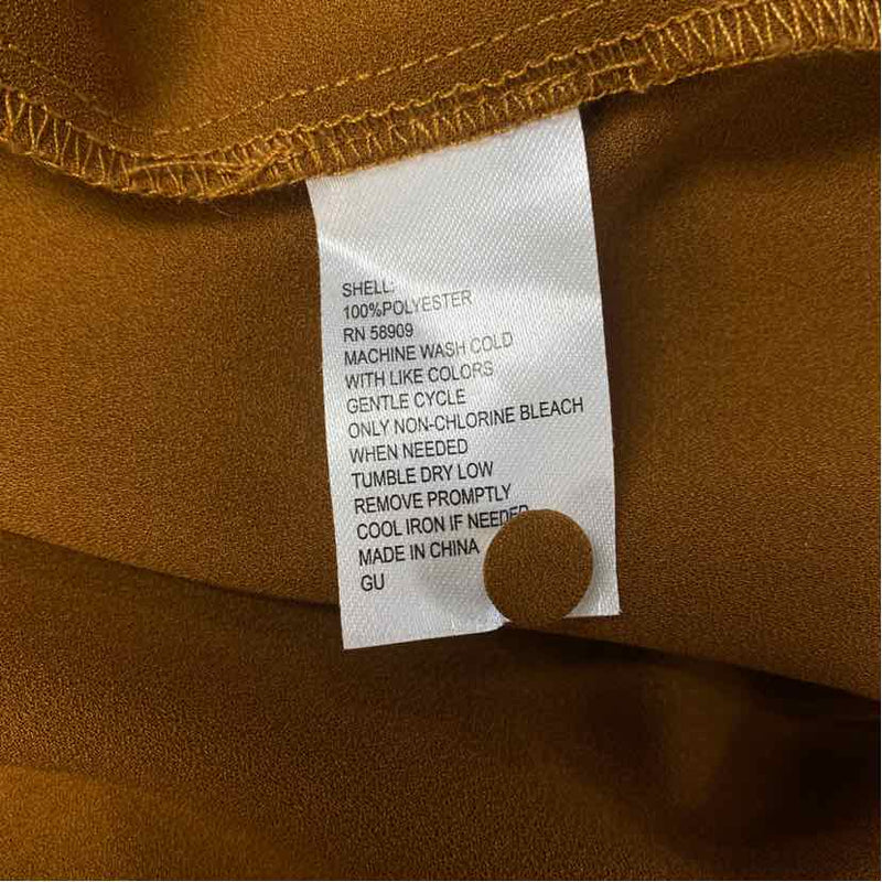 Alex Marie Size 6-S Women's Brown Solid Shirt Dress