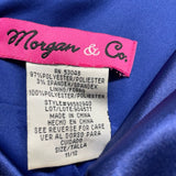 Morgan & Co. Size M Women's Blue Solid Wide Straps Cocktail Dress