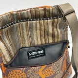 Maruca Brown-Multi Fabric Pattern Crossbody Handbag