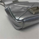 Parfois Silver Faux Leather Solid Polyurethane Shoulder Handbag