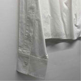 Citizens of Humanity Size M Women's White Solid Button Up Tuxedo Shirt
