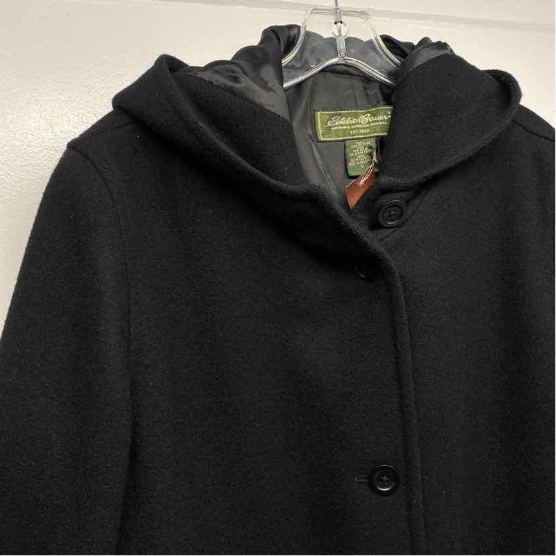 Eddie Bauer Women's Size L Black Solid Maxi Coat