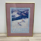 Gold Framed Pink Matted Vail Valley Poster