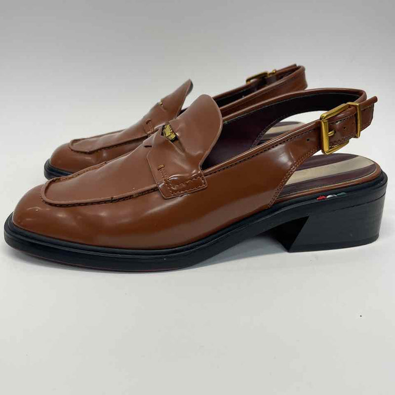 Franco Sarto Size 8.5 Women's Brown Solid Mules Shoes