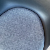 On Wheels Black Plastic Chair