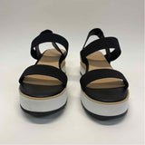 Madden NYC Size 8 Women's Black-Tan Color Block Platform Sandals