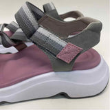 Aetrex Size 7.5-8 Women's Gray Stripe Strappy Sandals