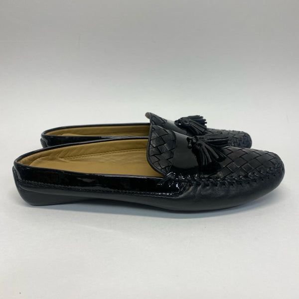 Robert Zur Size 8 Women's Black Braided Slide Shoes