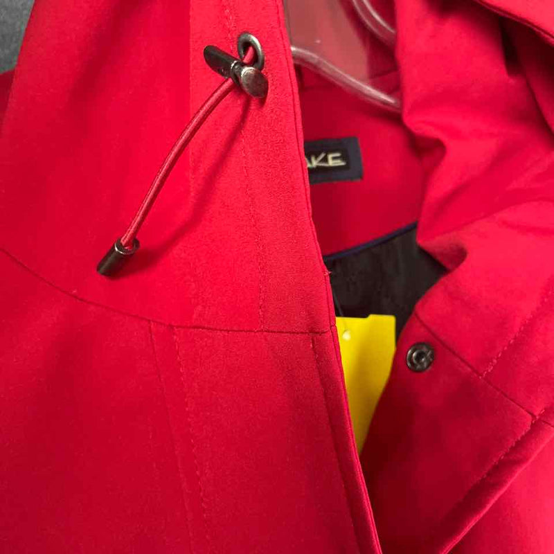 Kristen Blake Women's Size S Red Solid Zip Up Coat