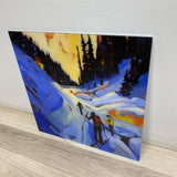 Acrylic Wall Decor Skiers By Leslie Jorgensen