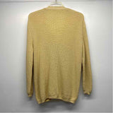 St. John Size M Women's Gold Solid Button Up Sweater