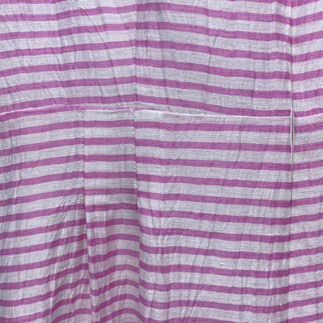 Nine West Size M-10 Women's Pink-White Stripe Sleeveless Dress