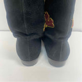 Joan & Davis Couture Size 6.5 Women's Black-Multi Embroidered Riding Boots