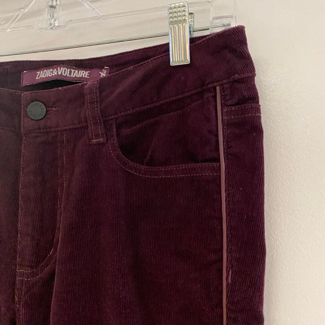Zadig & Voltaire Size 0 Women's Purple Solid Jeans