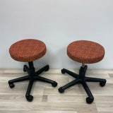 Teknion Spinner Red Fabric Solid Stool