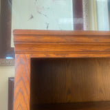 Adjustable Shelves Brown Wood Bookcase