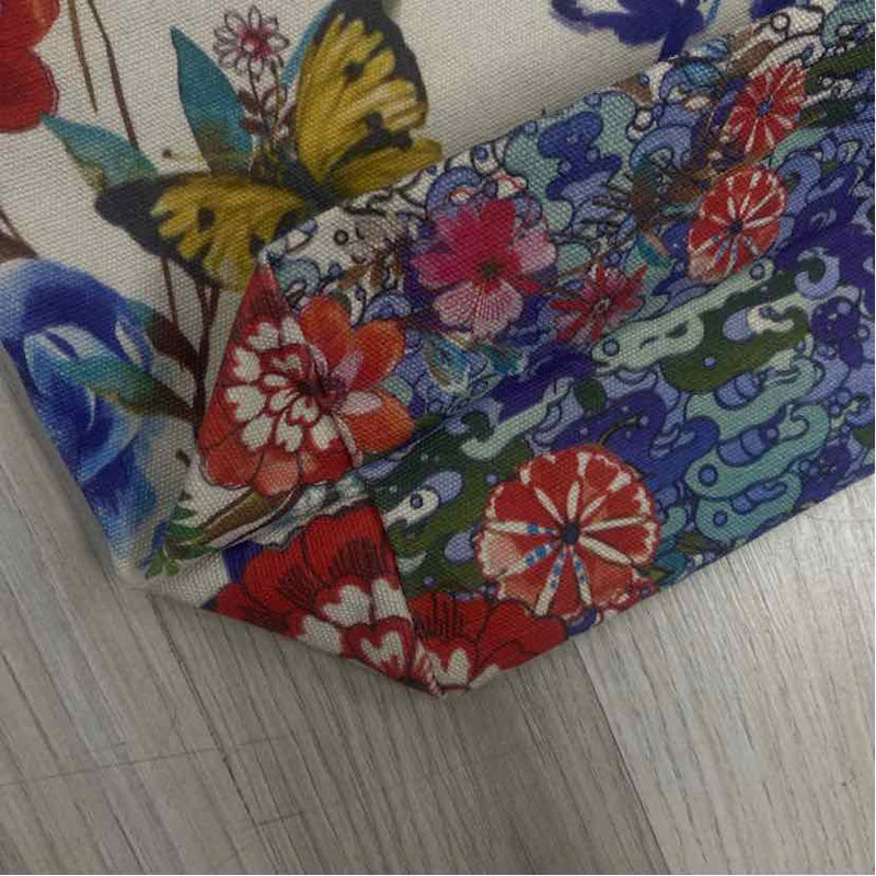 Johnny Was Natural-Multicolor Canvas Botanical Tote Tote