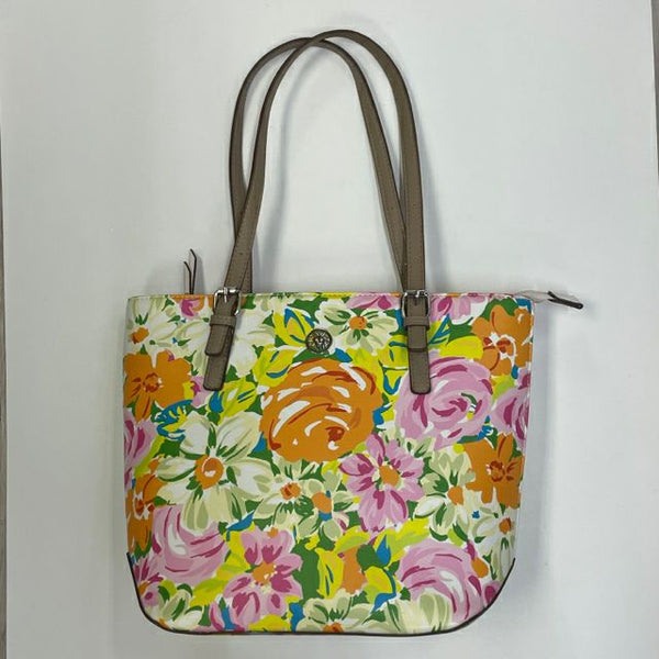 Ann Klein Pink-Multi Floral Tote Handbag
