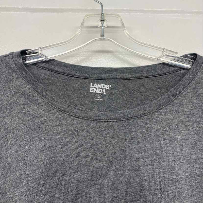 Lands' End Size Xl Women's Gray Tweed Pullover Long Sleeve Top