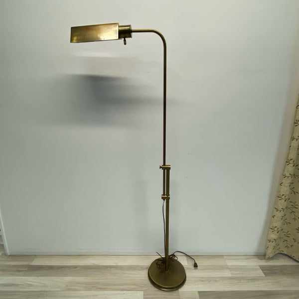 Adjustable Height Brass Floor Lamp