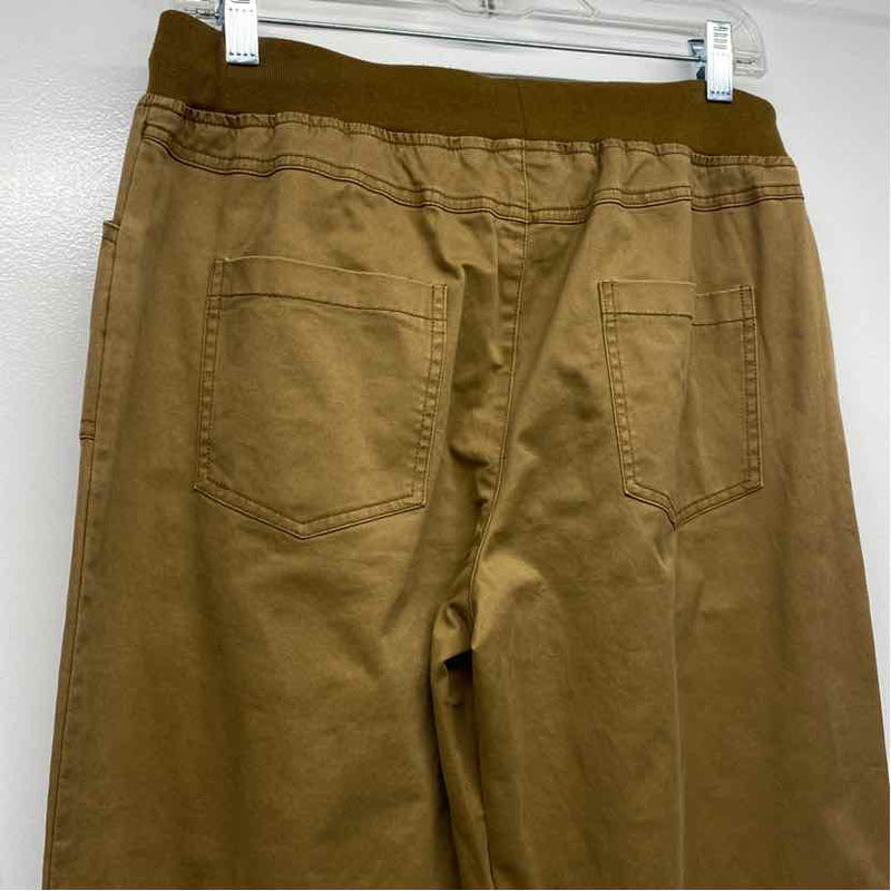 Flamingals Size M- (6-8) Women's Tan Solid Pull On Capri