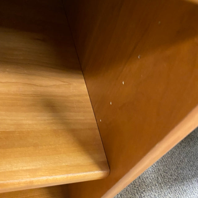 Brown Wood 8 Shelf Low Rise Entertainment Center