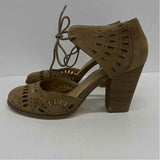 Restricted Size 8.5 Women's Taupe Cut Out Heel Shoes