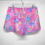 Lilly Pulitzer Luxletic Size M Women's Pink-Multi Pattern Pull On Shorts