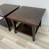 Side Brown Wood Table
