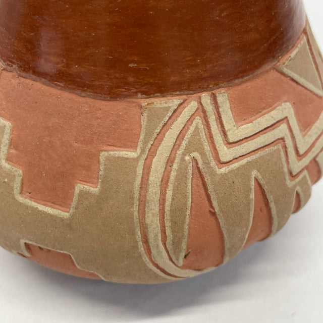 Aztec Terracotta- Mult Clay Pottery Vase