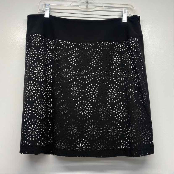 Krimson Klover Size L Women's Black-White Cut Out Pencil Skort