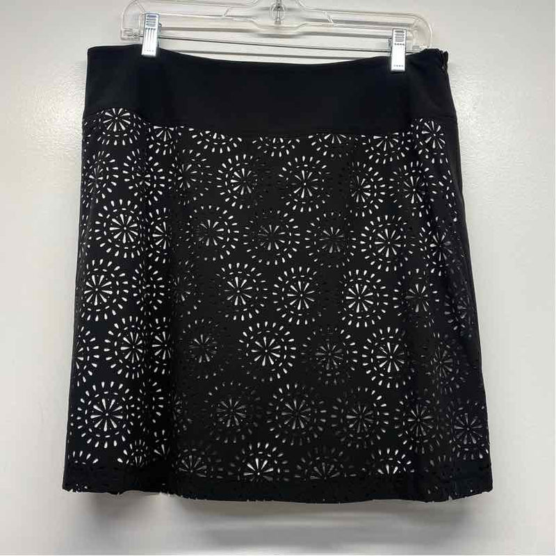 Krimson Klover Size L Women's Black-White Cut Out Pencil Skort