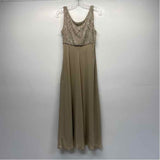 Alex Evenings Size 12-L Women's Beige Color Block Maxi 2 PC Dress