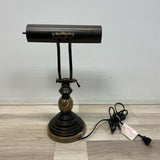 Restoration Hardware Desk Brown Metal-Stone Lamp