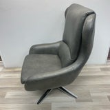Swivel Gray Leather Chair