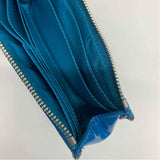 Coach Blue Patent Leather Quilted Wristlet