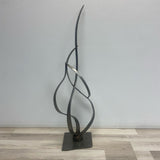 Contemporary Welded Gray Steel Sculpture