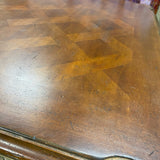 Brown-Tan Wood Carved Coffee Table