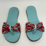 Havaianas Size 7-8 Women's Aqua-Multicolor Flip Flop Sandals