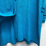 Ali Miles Size XL-L Women's Aqua Solid Button Up Shirt