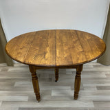 Folding Brown Oak Dining Room Table