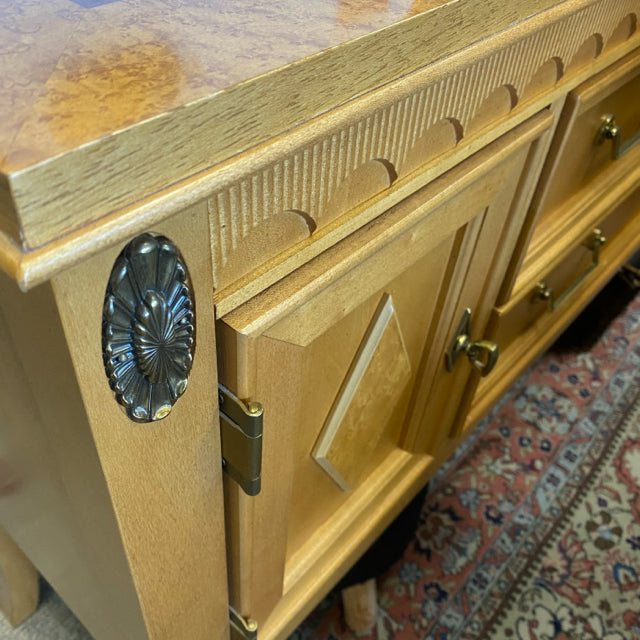 Stanley Furniture Brown Maple Wood Pattern Sideboard
