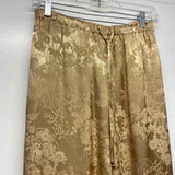 Rich Radi Qs Size 3XL- 16 Women's Gold Embossed Pull On Pants
