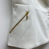 XOXO Women's Size M White Solid Zip Up Vest