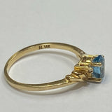 Yellow-Blue Blue Topaz 14K Gold 6.5 Ring